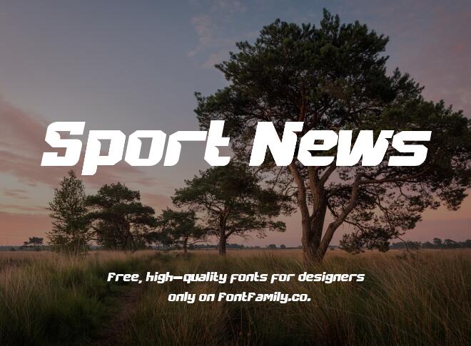 Sport News Font