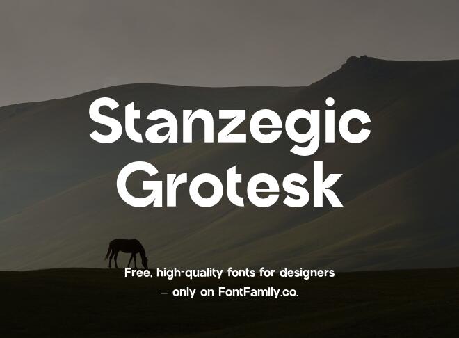 Stanzegic Grotesk Font