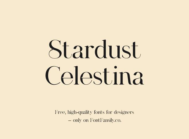 Stardust Celestina Font