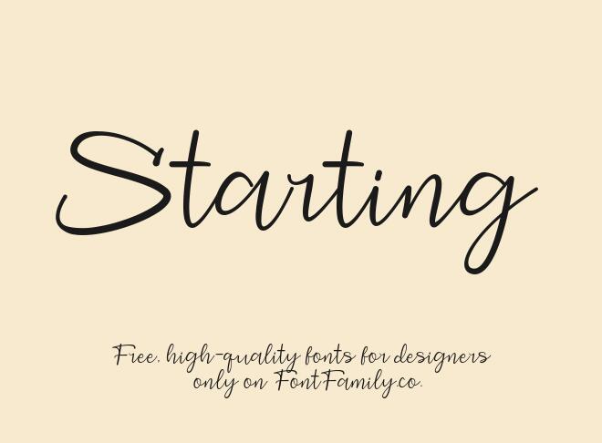 Starting Font