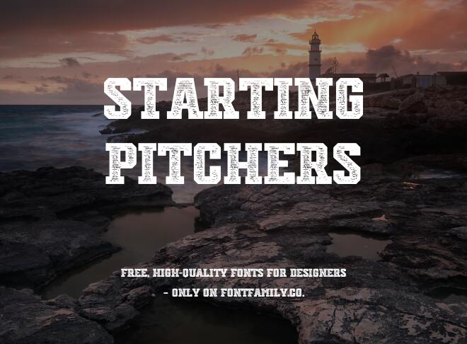 Starting Pitchers Font