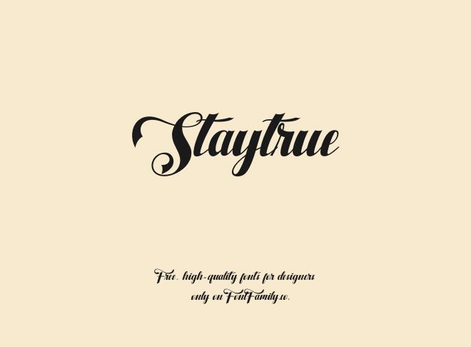 Staytrue Font