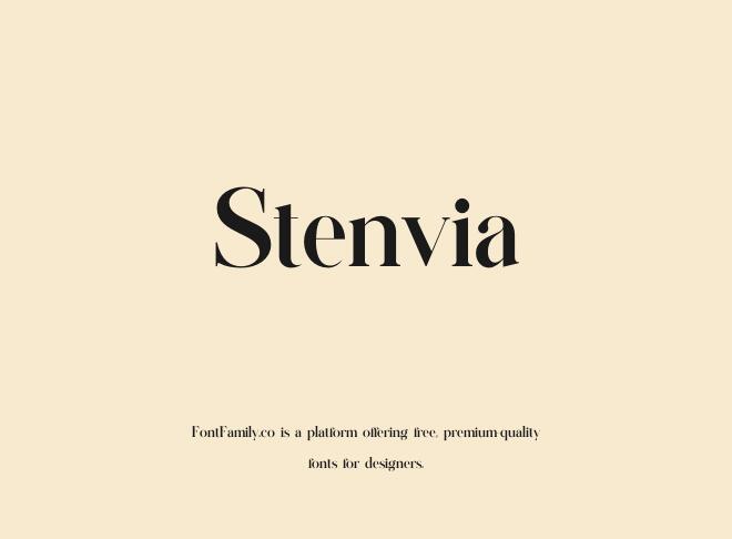 Stenvia Font