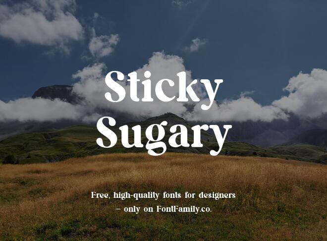 Sticky Sugary Font