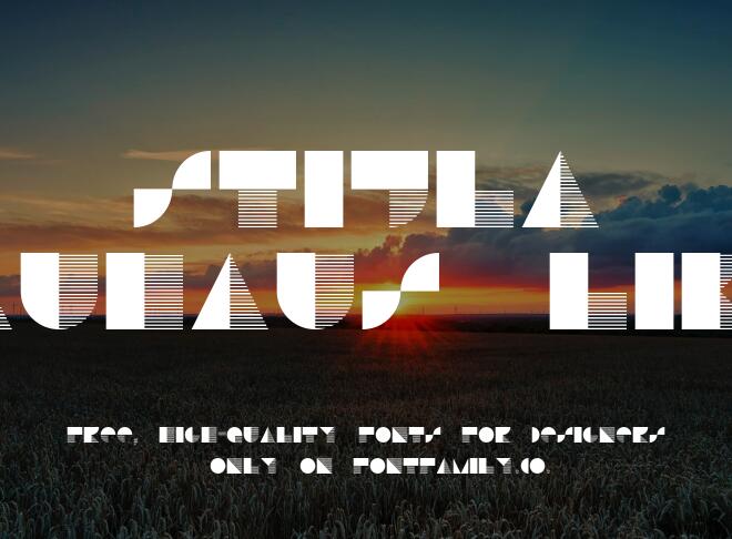 Stijla Bauhaus Like Font