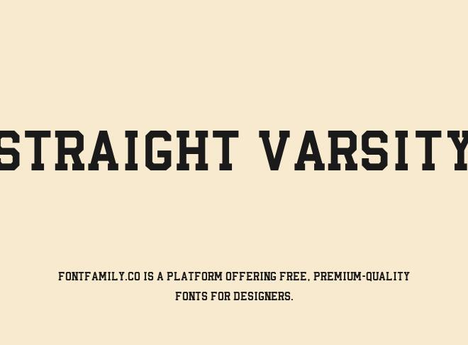 Straight Varsity Font
