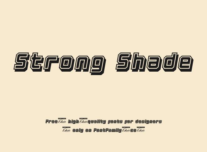 Strong Shade Font