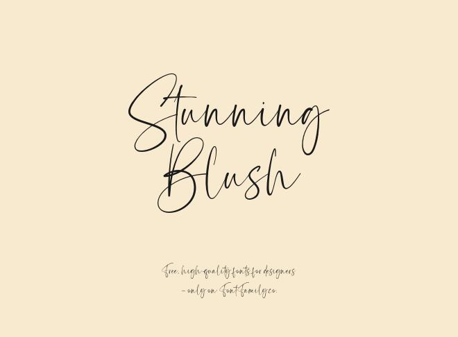Stunning Blush Font