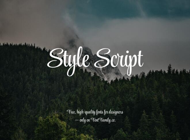 Style Script Font