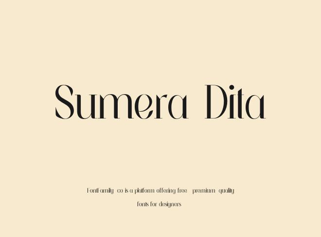 Sumera Dita Font