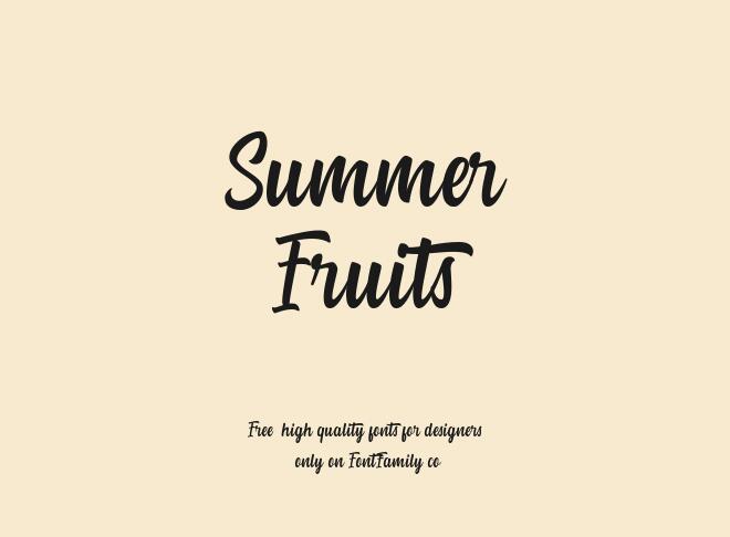 Summer Fruits Font