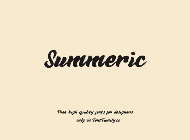 Summeric Font