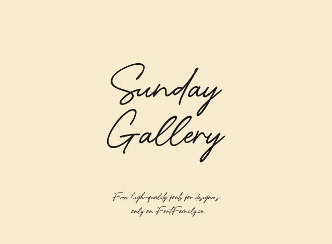 Sunday Gallery Font