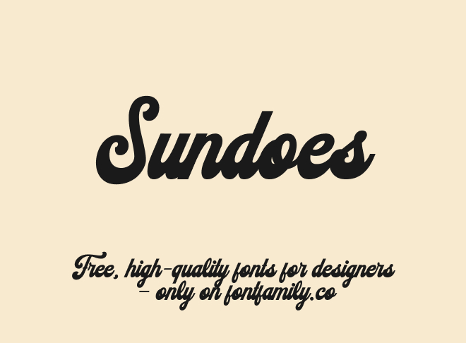 Sundoes Font