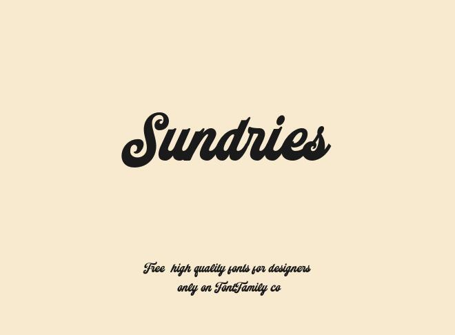 Sundries Font