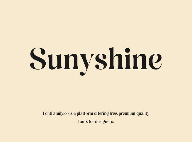 Sunyshine Font