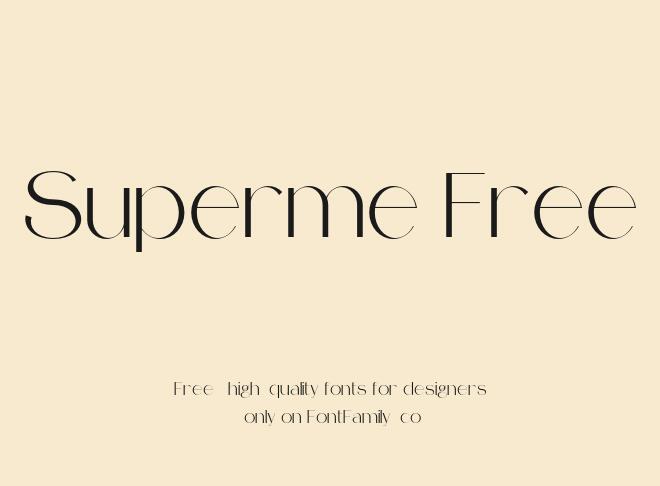 Superme Free Font