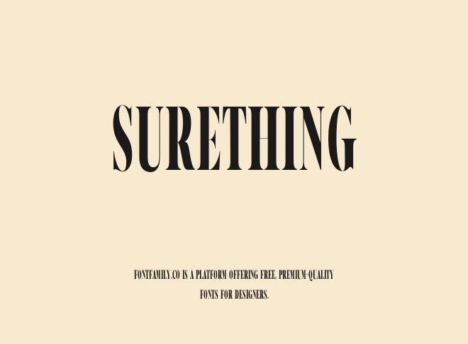 Surething Font