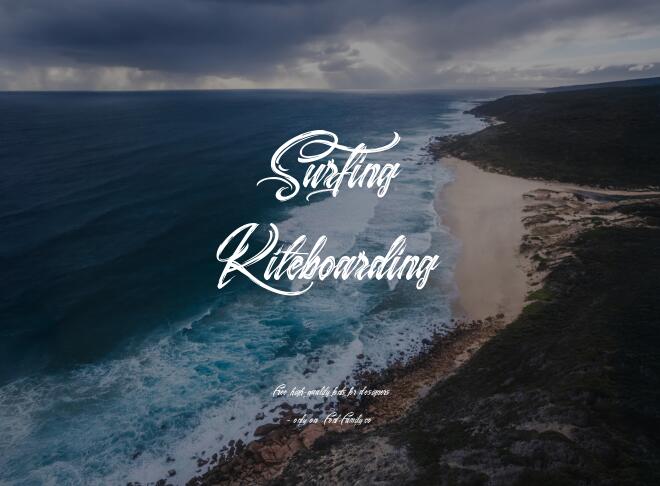 Surfing Kiteboarding Font