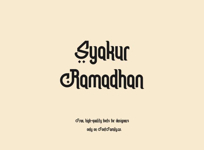 Syakur Ramadhan Font