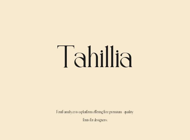 Tahillia Font
