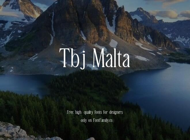 Tbj Malta Font