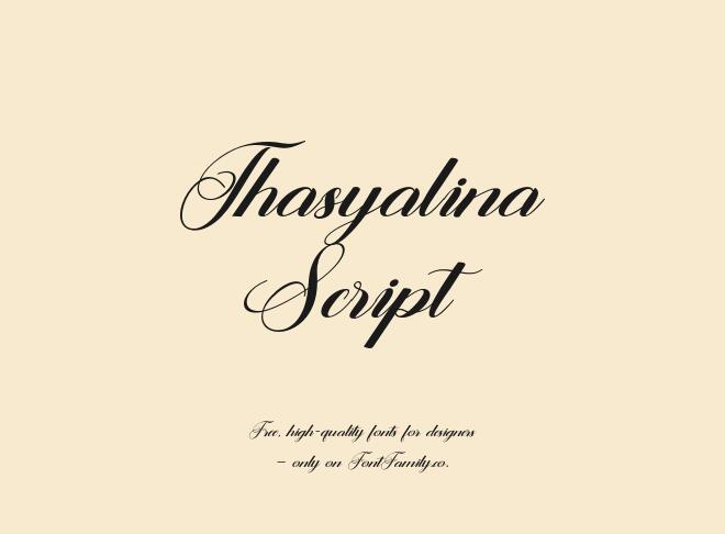 Thasyalina Script Font