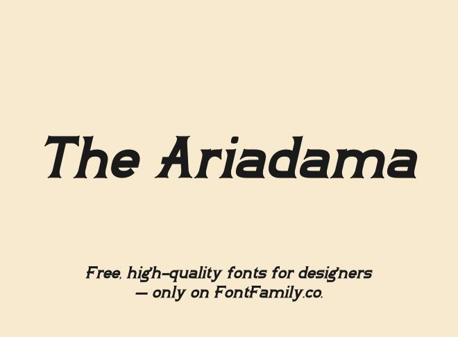 The Ariadama Font