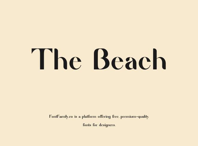 The Beach Font