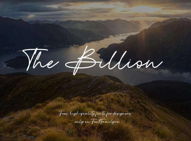 The Billion Font