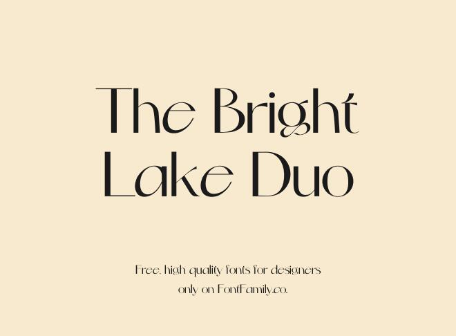 The Bright Lake Duo Font