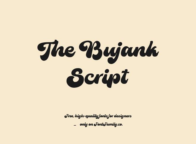 The Bujank Script Font
