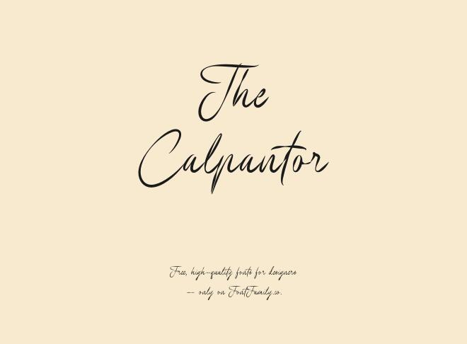 The Calpantor Font