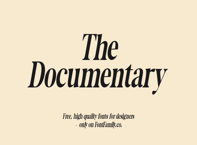 The Documentary Font