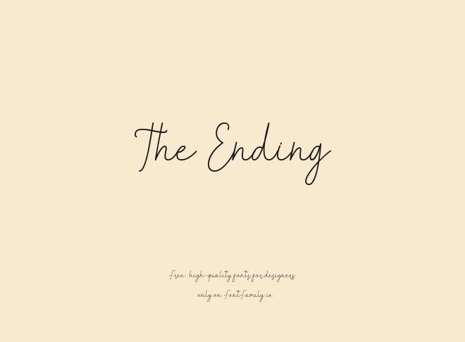 The Ending Font