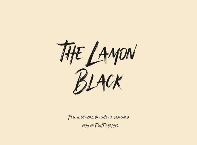 The Lamon Black Font