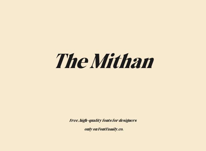 The Mithan Font