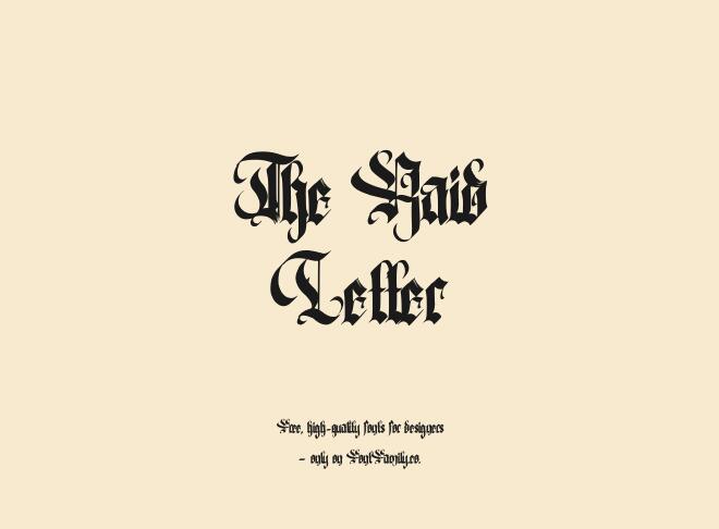 The Raid Letter Font