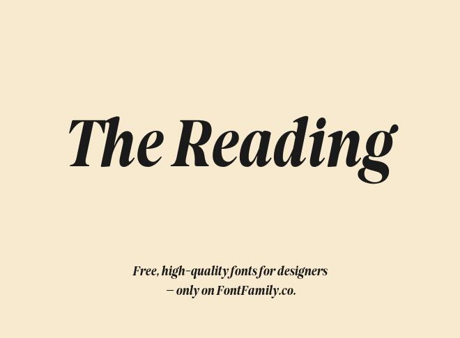 The Reading Font