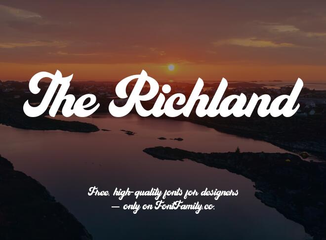 The Richland Font