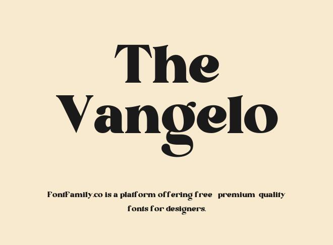 The Vangelo Font