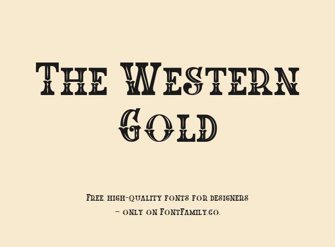 The Western Gold Font