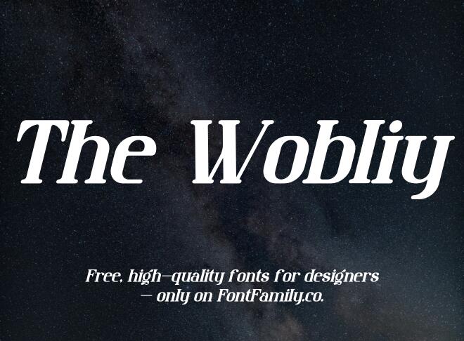 The Wobliy Font