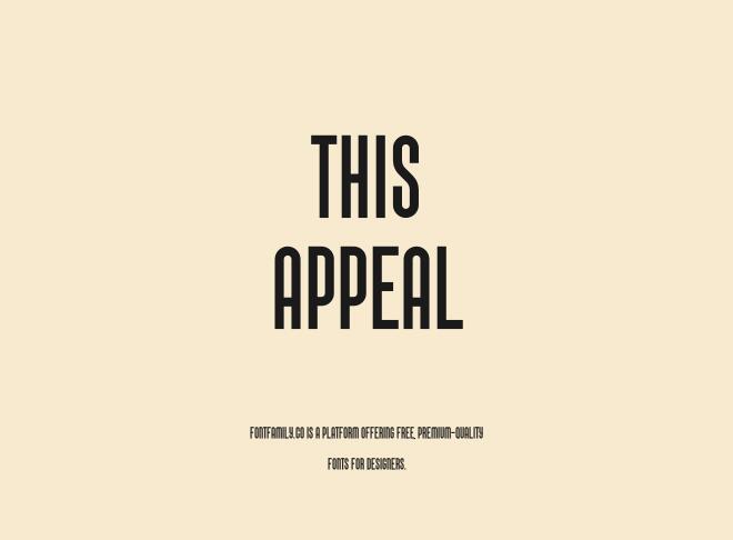 This Appeal Font
