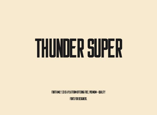 Thunder Super Font