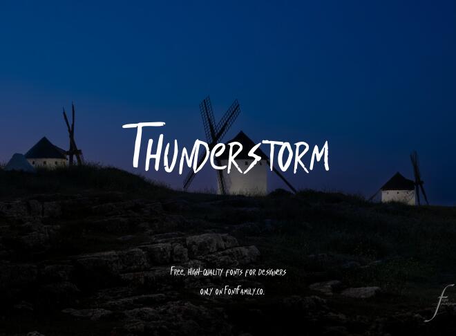 Thunderstorm Font
