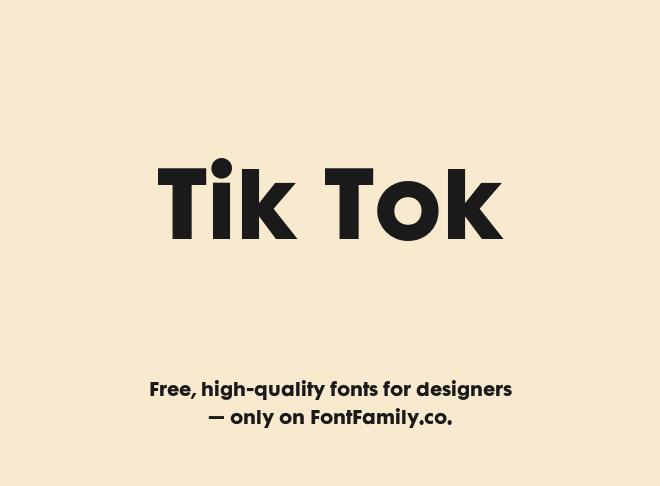 Tik Tok Font