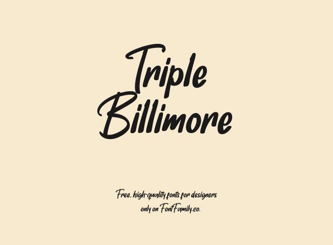 Triple Billimore Font