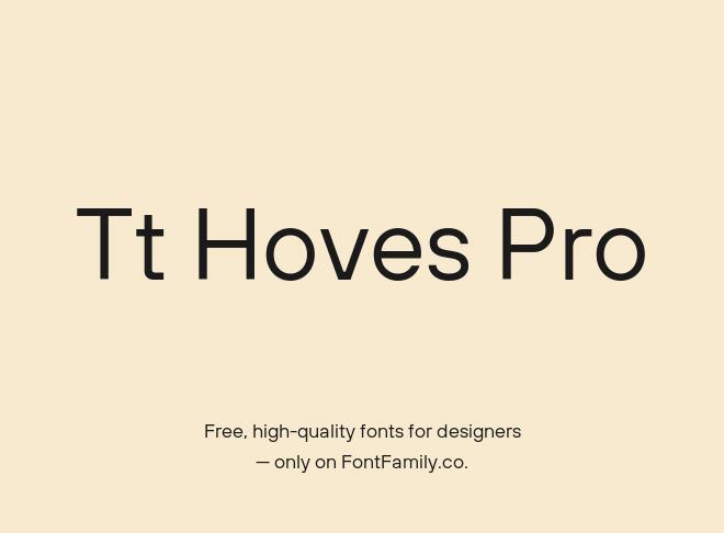 Tt Hoves Pro Font