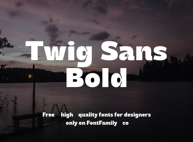 Twig Sans Bold Font
